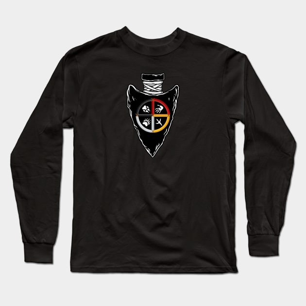 ARROWHEAD 6 (MEDICINE WHEEL) Long Sleeve T-Shirt by GardenOfNightmares